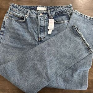 Topman straight jeans in light blue 34x32